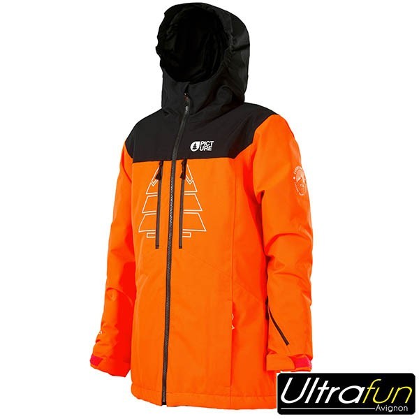 manteau ski homme orange